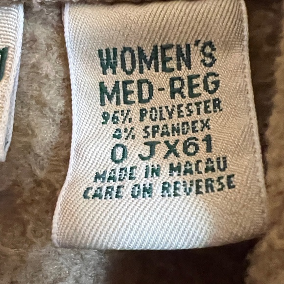 L. L. Bean Size M Vintage Camel Sherpa Button Cardigan Cozy Minamalist Fall Warm - Picture 3 of 11